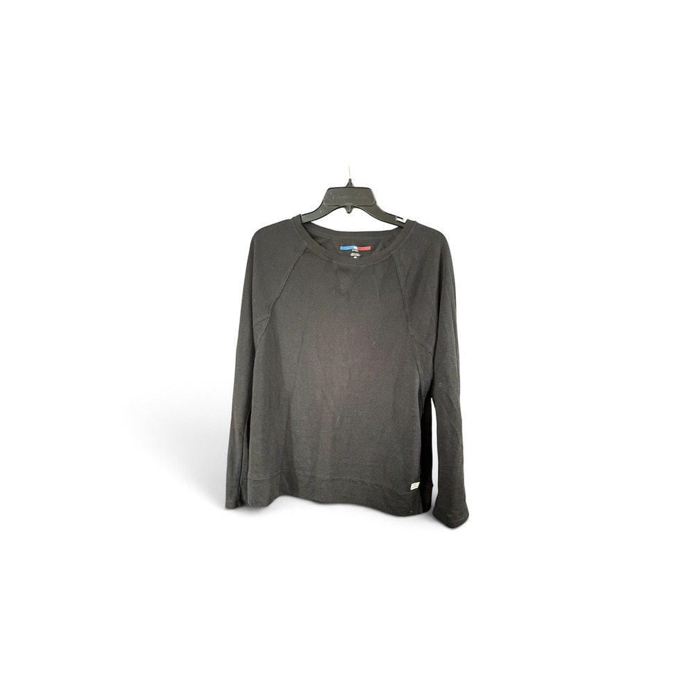 Tommy Hilfiger Sport Womens Black Long Sleeve Crewneck Sweatshirt‎ Size M